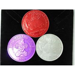 3 Assorted Mardi Gras Tokens