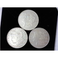 1921, 1921-D And 1921-D Morgan Silver Dollars