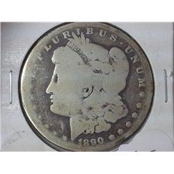 1890-CC Morgan Silver Dollar