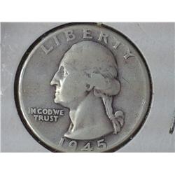 1945-D Washington Silver Quarter