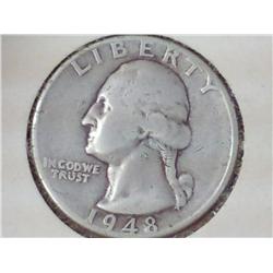 1948-D Washington Silver Quarter