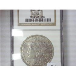 1896 Morgan Silver Dollar NGC AU55