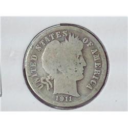1911-D Barber Dime
