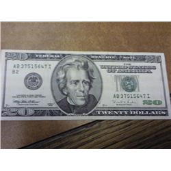 1996 20 Dollar Federal Reserve Note