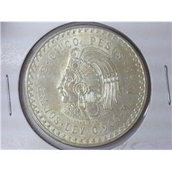 1948 Mexico Five Peso UNC (Silver)