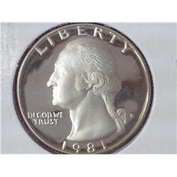 1981-S Washington Quarter Proof