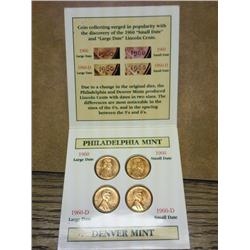 4 Major Varietys Of 1960 Lincoln Cents
