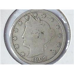 1907 Liberty "V" Nickel