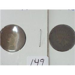 1897 And 1898 Indian Head Cents