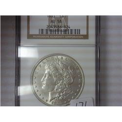 1883 Morgan Silver Dollar NGC AU58