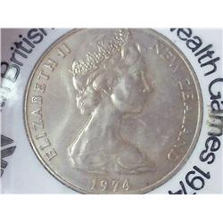 1974 New Zealand Comm. One Dollar Coin