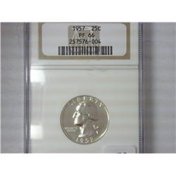 1957 Washington Quarter NGC PF66