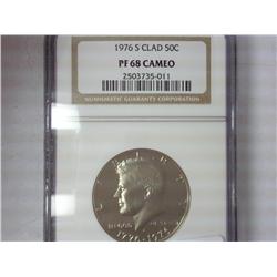 1976-S Kennedy Half Dollar NGC PF68 Cameo