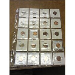 20 Assorted Canadian Cents (1972-1992)