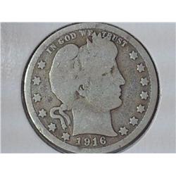 1916-D Barber Quarter
