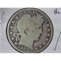 1907-D Barber Half Dollar