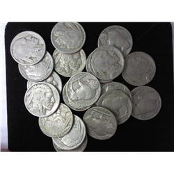 20 Assorted Dated Buffalo Nickels