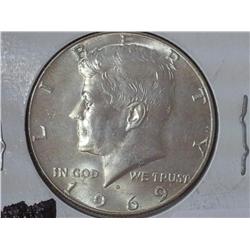 1969-D Kennedy Half Dollar (UNC) 40% Silver