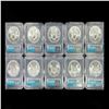 Image 2 : (10) 2021 American Silver Eagles ICG - MS70