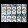 Image 2 : (10) 2022 American Silver Eagles NGC - MS70