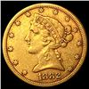 Image 1 : 1882 $5 Gold Half Eagle CLOSELY UNCIRCULATED