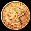 Image 1 : 1888 $2.50 Gold Quarter Eagle ABOUT UNCIRCULATED