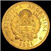 Image 2 : 1881 Argentina 5 Pesos UNCIRCULATED
