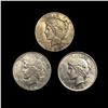 Image 1 : (3) Peace Dollars NEARLY UNCIRCULATED