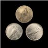 Image 2 : (3) Peace Dollars NEARLY UNCIRCULATED