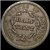Image 2 : 1851 Braided Hair Half Cent CLOSELY UNCIRCULATED