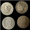 Image 1 : (4) Large Cents LIGHTLY CIRCULATED