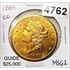 Image 1 : 1889-CC $20 Gold Double Eagle UNCIRCULATED