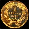 Image 2 : 1887 Rare Gold Dollar SUPERB GEM PR CAM UNC