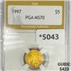Image 1 : 1997 $5 Gold Half Eagle Saint-Gaudens PGA - MS70