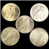 Image 2 : (5) Peace Dollars UNCIRCULATED