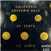 Image 1 : (5) California Souvenir Gold Set -