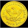 Image 2 : 1850 MOFFAT $5 Gold Half Eagle CHOICE AU
