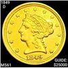 Image 1 : 1849-D $2.50 Gold Quarter Eagle UNCIRCULATED
