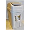 Image 1 : NEW UNBOXED SHAKE COVER GARBAGE CAN, BEIGE/GREY