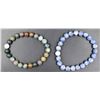 Image 1 : #94-NATURAL INDIAN AGATE,BLUE SPORT BEAD BRACELET