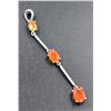 Image 1 : #44- NATURAL 6X8 ORANG CARNELIAN & CITRINE  PENDAN