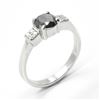 Image 1 : EC-56 SILVER MOISSANITE (ROUND 7 MM) RING