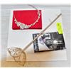 Image 1 : NEW BRIDE'S TIARA, BOUQUET MAKER WAND & BRACELET