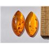 Image 1 : 24)  LOT OF 2 DIAMOND SHAPED BALTIC AMBER
