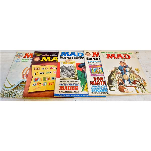 BUNDLE OF MAD MAGAZINES, APR 75, OCT 74, OCT 76