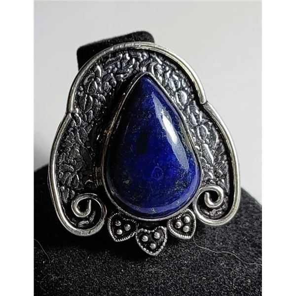 18)  NATURAL LAPIS LAZULI AND ANTIQUED