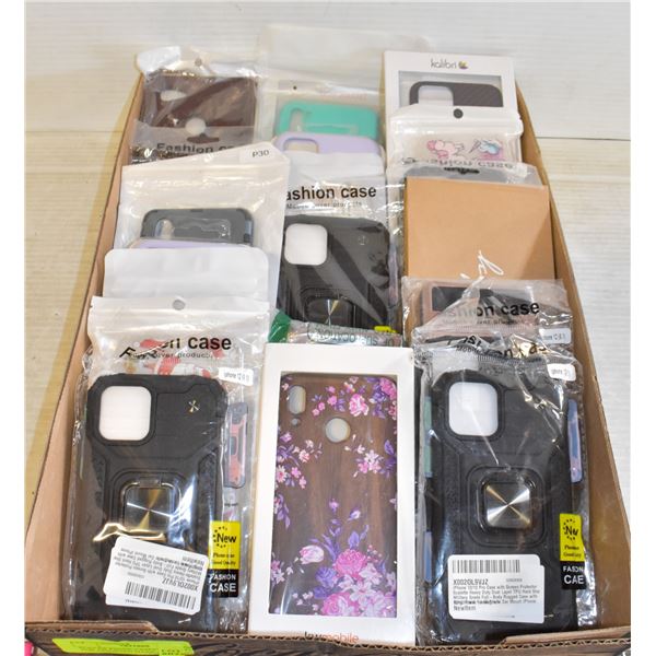 FLAT OF PHONE CASES AND SHELLS FOR ASSORTED MAKE