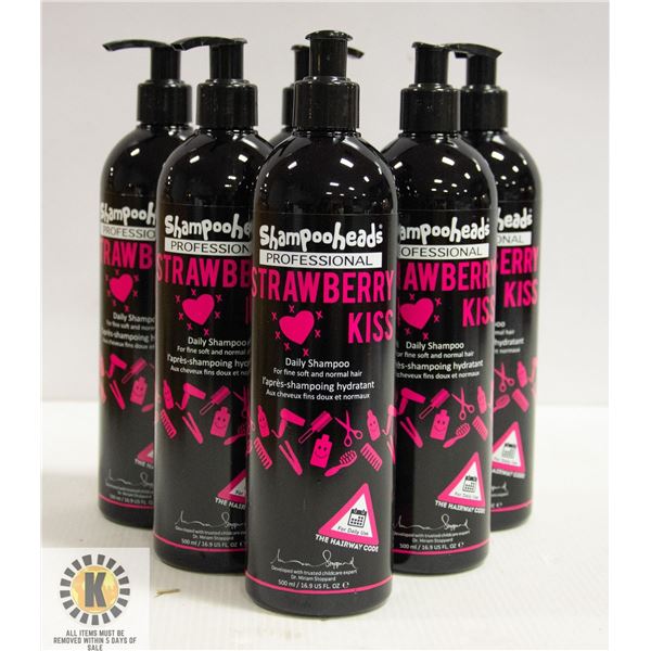 6 BOTTLES OF SHAMPOOHEADS PROFESSIONAL SHAMPOO