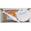 Image 1 : KITCHEN LOT INCLUDES RIVAL HAND BLENDER, BOX OF