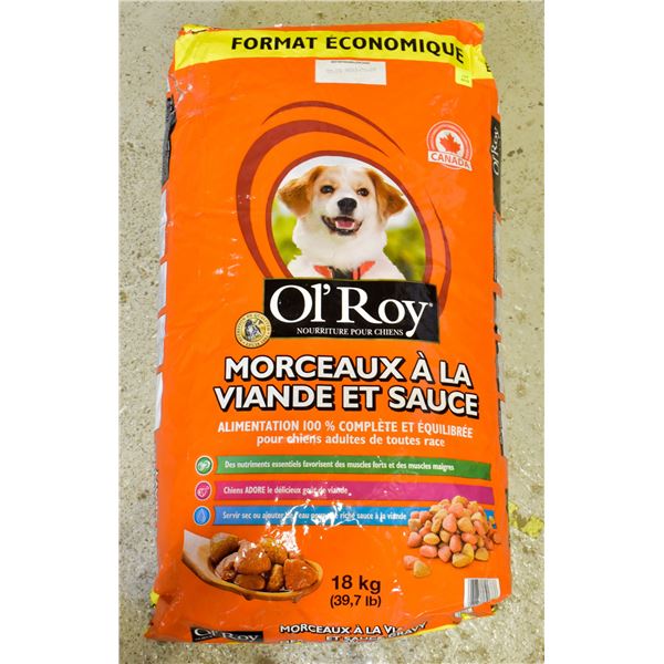 18KG BAG OF OL #39 ROY DOG FOOD 18KG BAG OF OL #39 ROY DOG FOOD